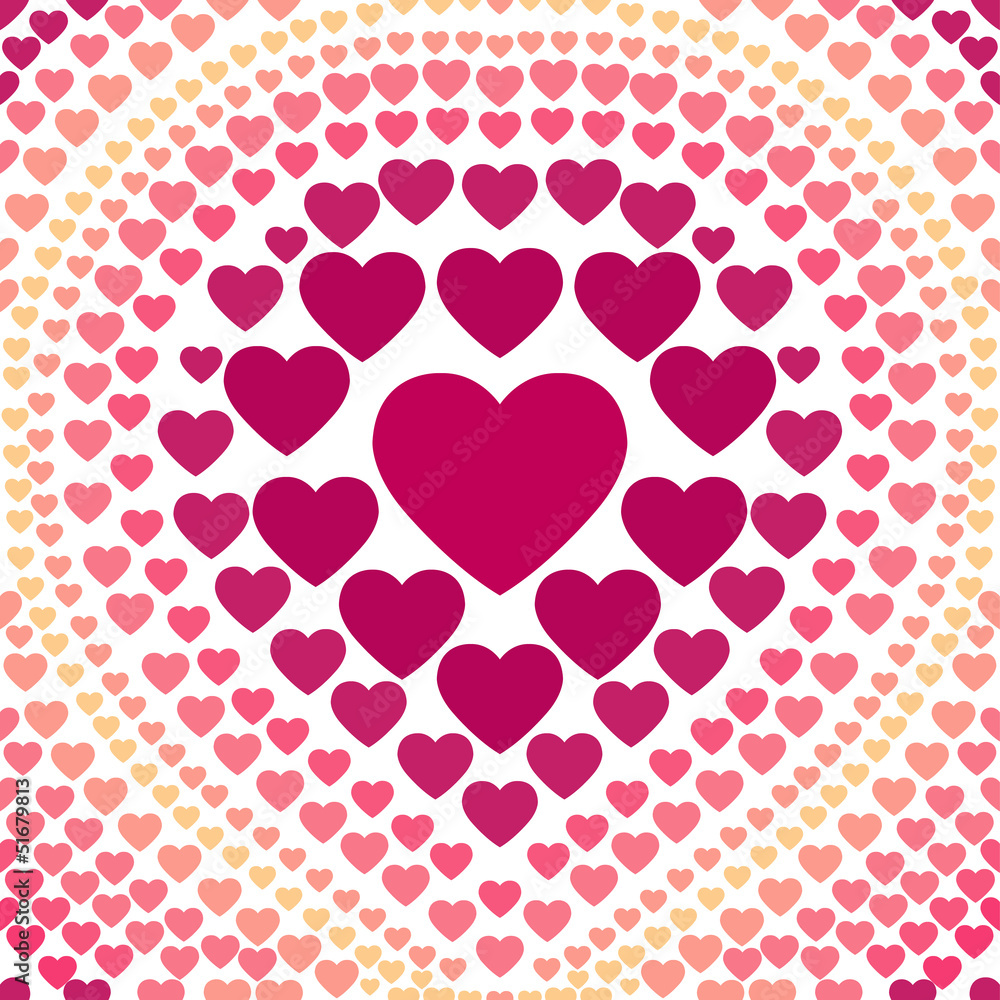 seamless pink heart abstract background vector