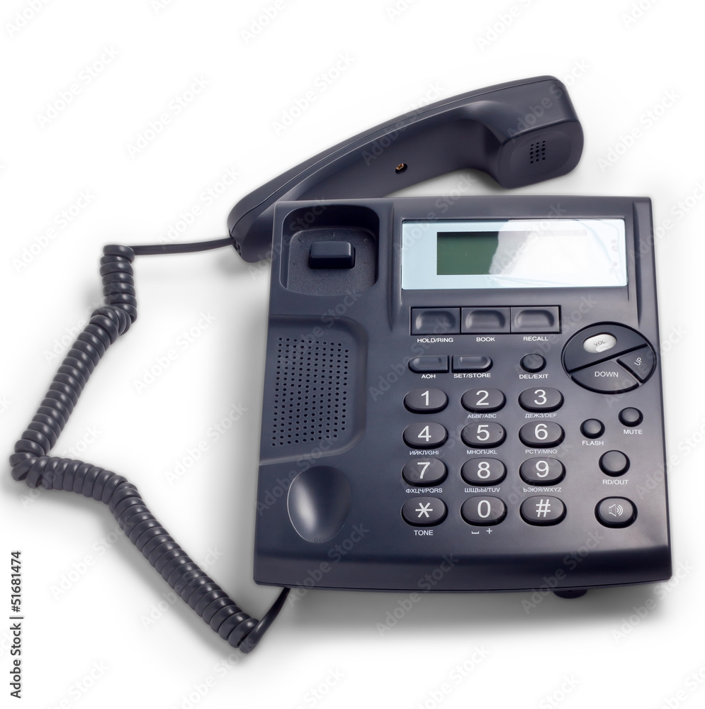 modern blue business phone isolated on white background modern blue business phone isolated on white background