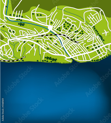 Cartoon map of Sochi, Russia