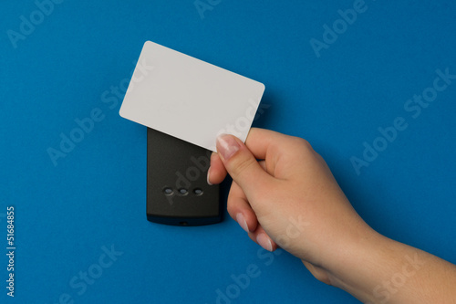 electronic security system being activated