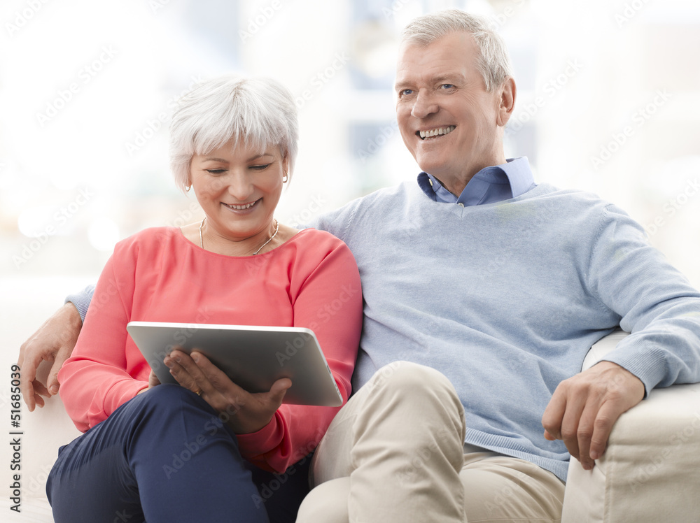 Senior Couple With Digital Tablet Senior Couple With Digital Tablet