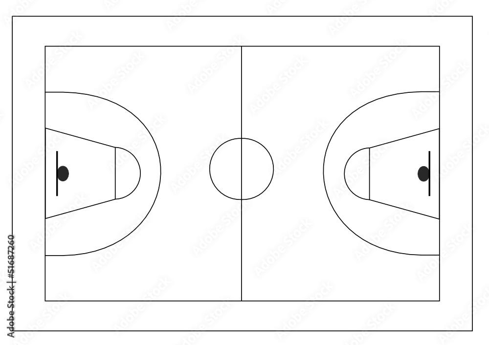 Basketbol Sahası Stock Vector | Adobe Stock