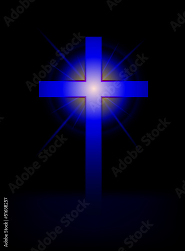blue cross vector background