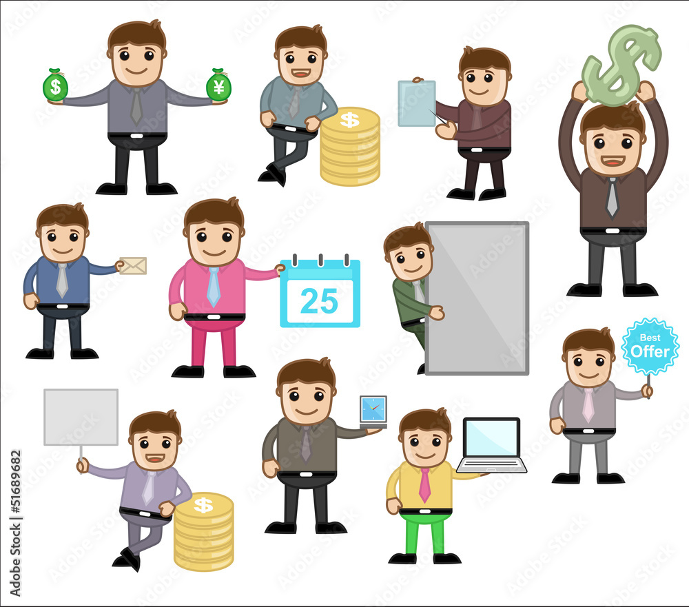 Business People with Various Concepts and Poses Business People with Various Concepts and Poses