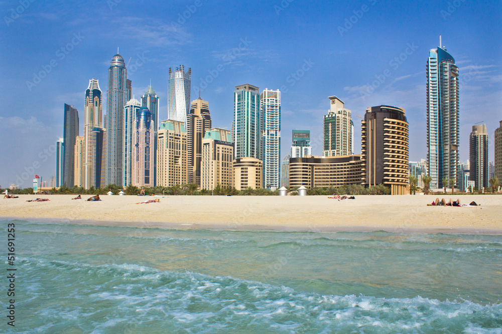 Fototapeta premium Dubai Marina from Sea 2013