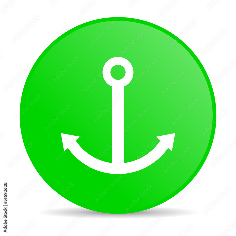 anchor green circle web glossy icon anchor green circle web glossy icon