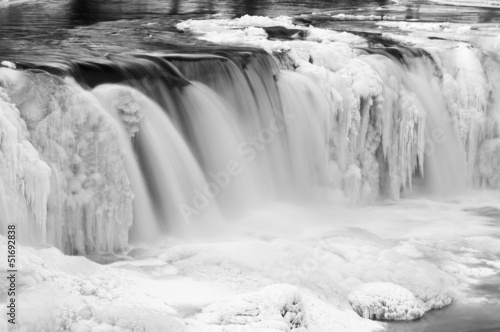Frozen waterfall called Keila Juga in Estonia