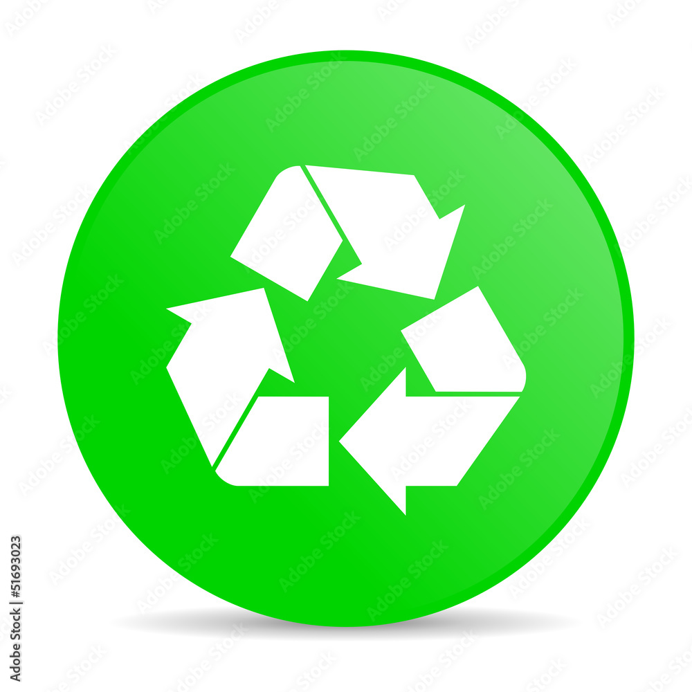 recycle green circle web glossy icon recycle green circle web glossy icon