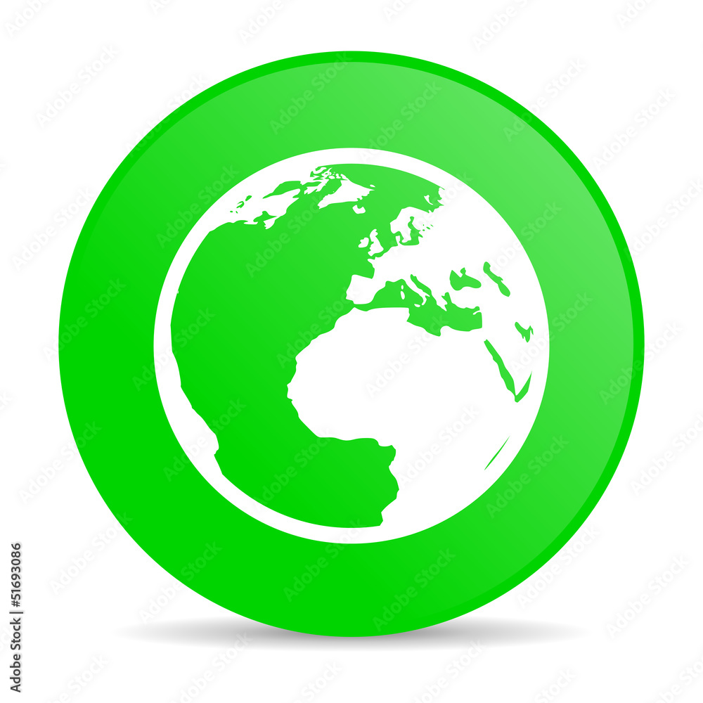 earth green circle web glossy icon earth green circle web glossy icon