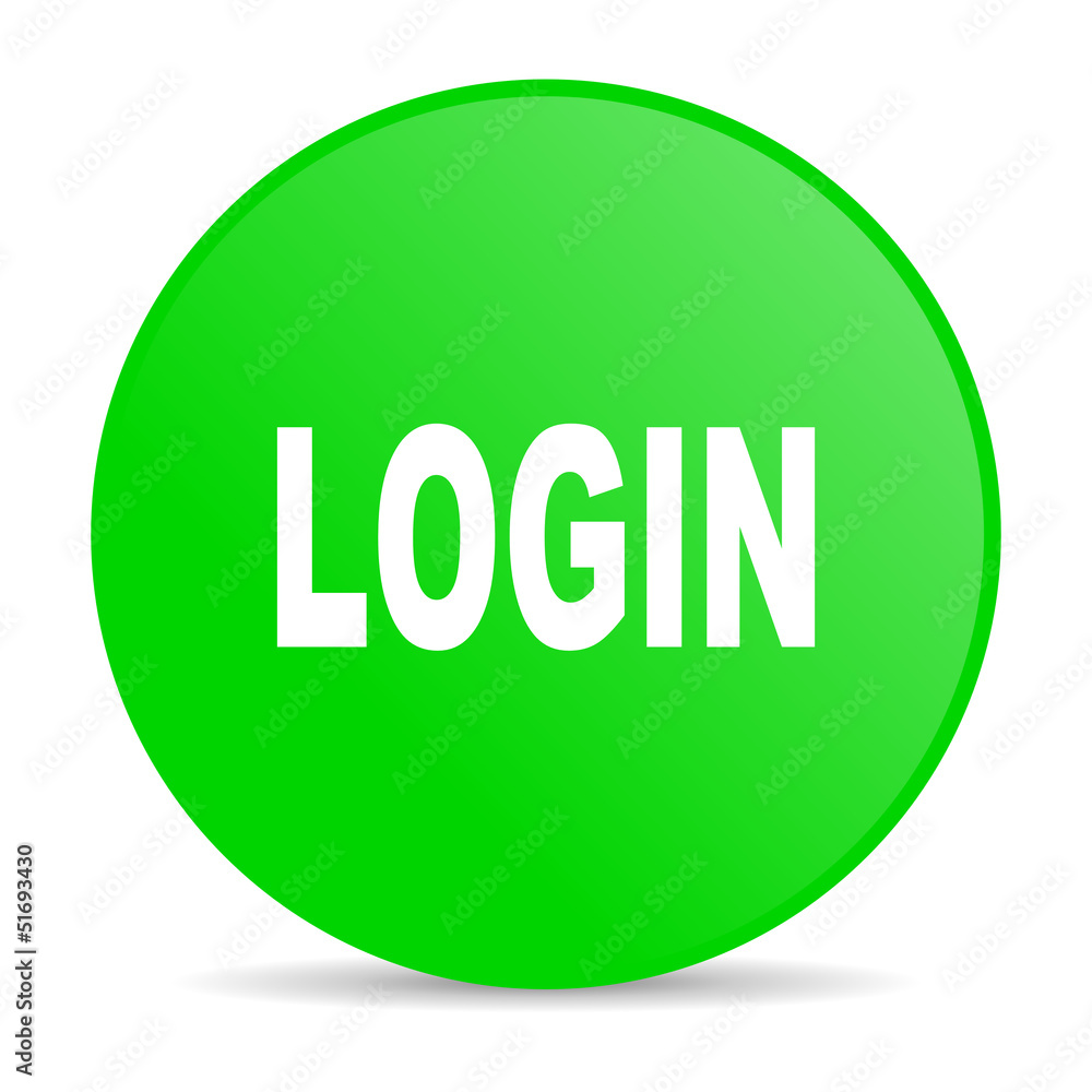 login green circle web glossy icon login green circle web glossy icon