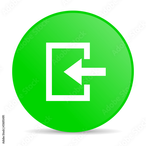 enter green circle web glossy icon