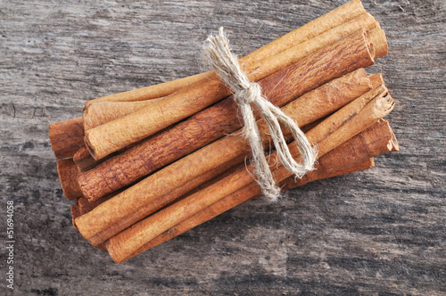 Stack of cinnamon sticks