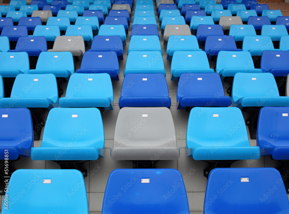blue seats at stadium blue seats at stadium