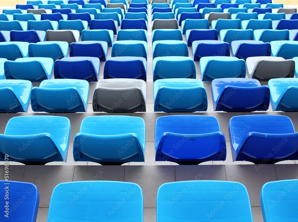 blue seats at stadium blue seats at stadium