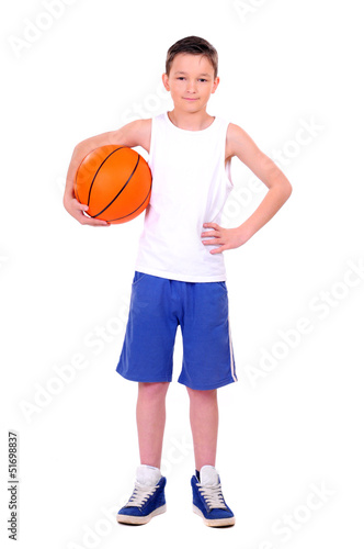 child playing basketball © georgerudy