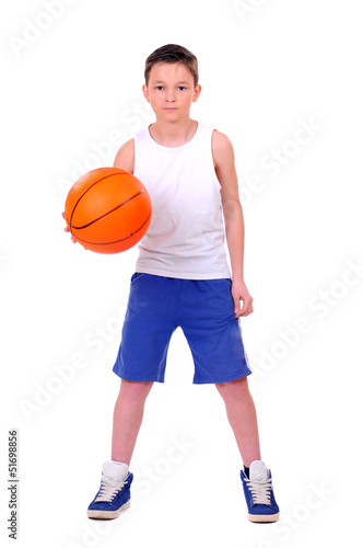child playing basketball © georgerudy