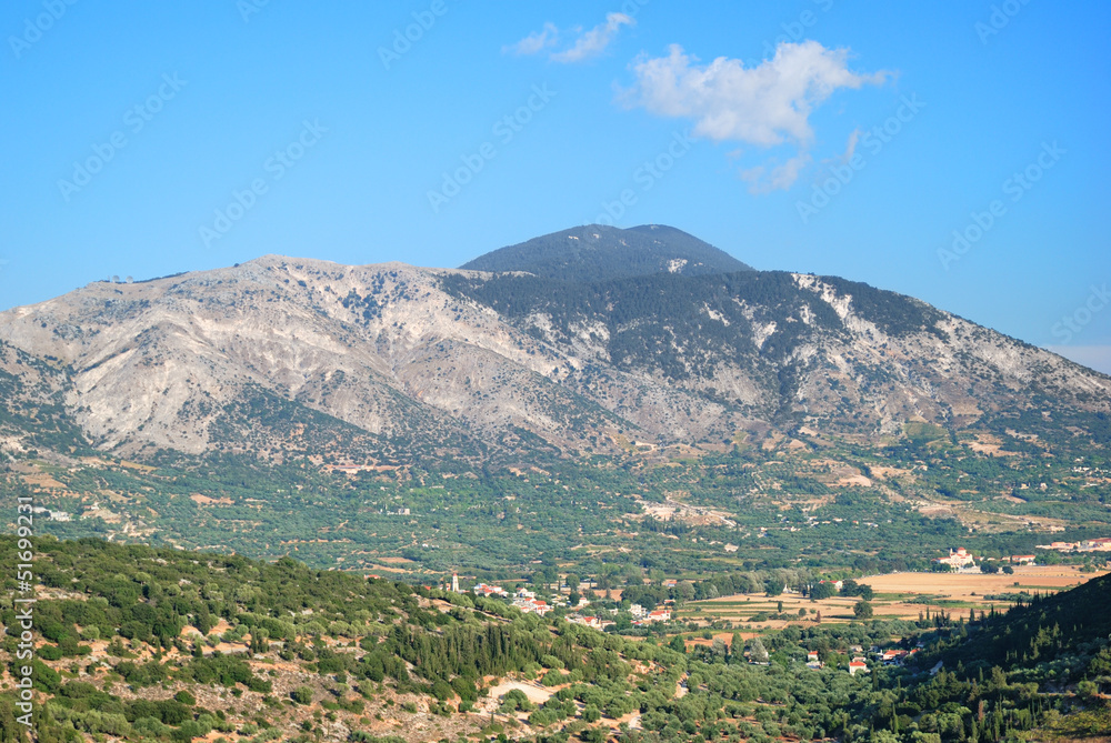 Cephalonia inland valley and high mountains