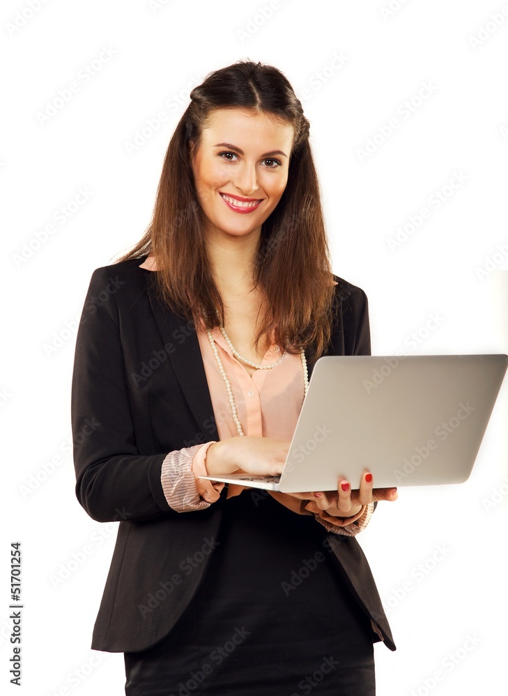 Confident Businesswoman Browsing the Web Confident Businesswoman Browsing the Web