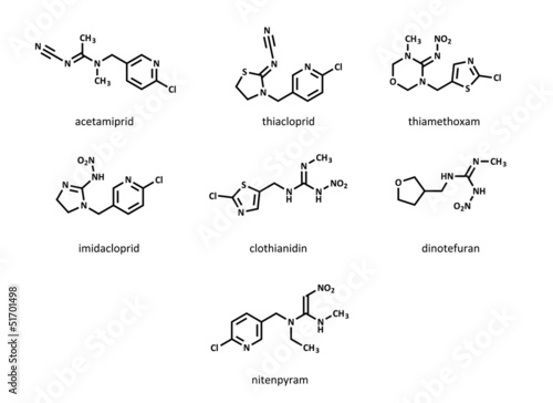 Neonicotinoid insecticides: acetamiprid, clothianidin, etc photo
