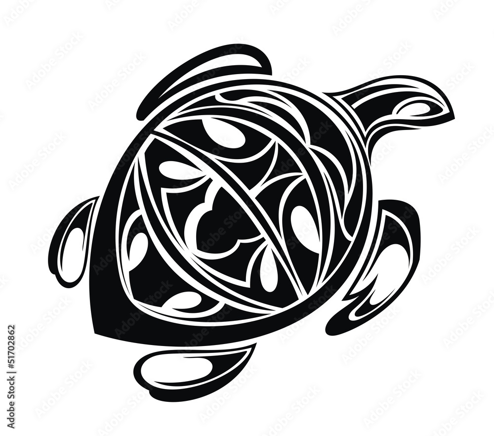 Turtle silhouette tattoo design Turtle silhouette tattoo design