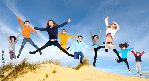 Children jumping