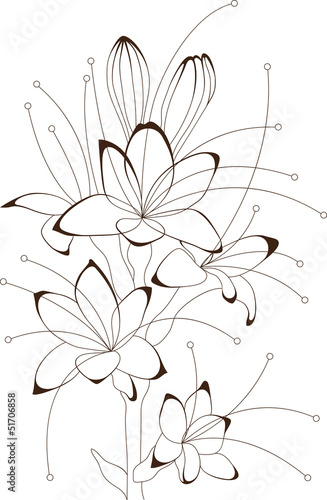 Fototapeta Naklejka Na Ścianę i Meble -  floral design, vector illustration
