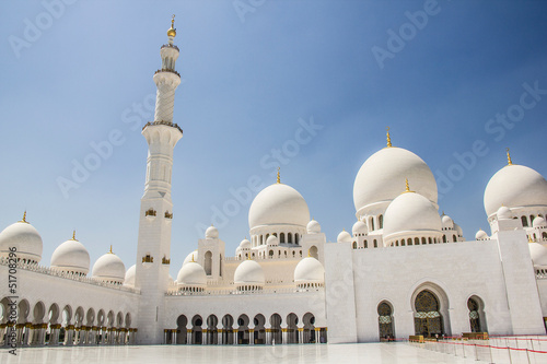 The Sheikh Zayed Grand Mosque in Abu Dhabi, United Arab Emirates