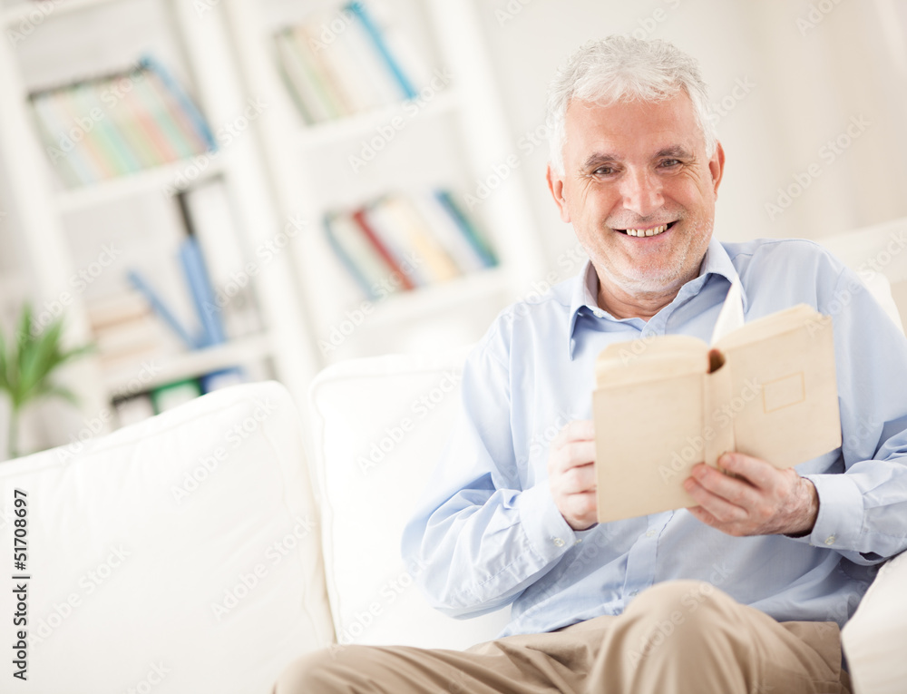 Senior Man Reading a Book Senior Man Reading a Book