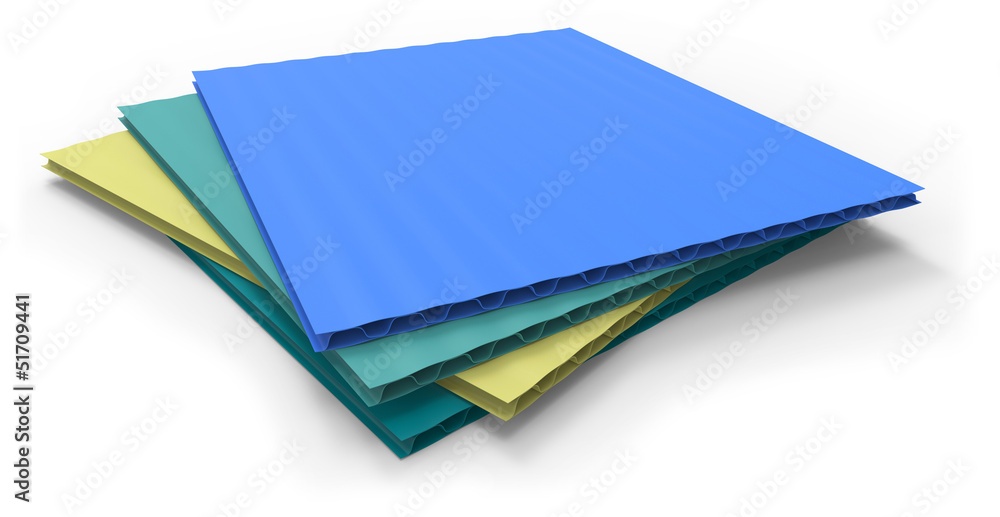 Fototapeta premium Plastic corrugated sandwich panels