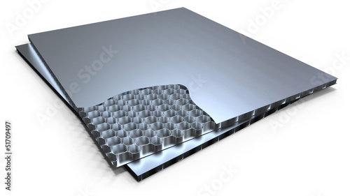 Metal honeycomb panel photo