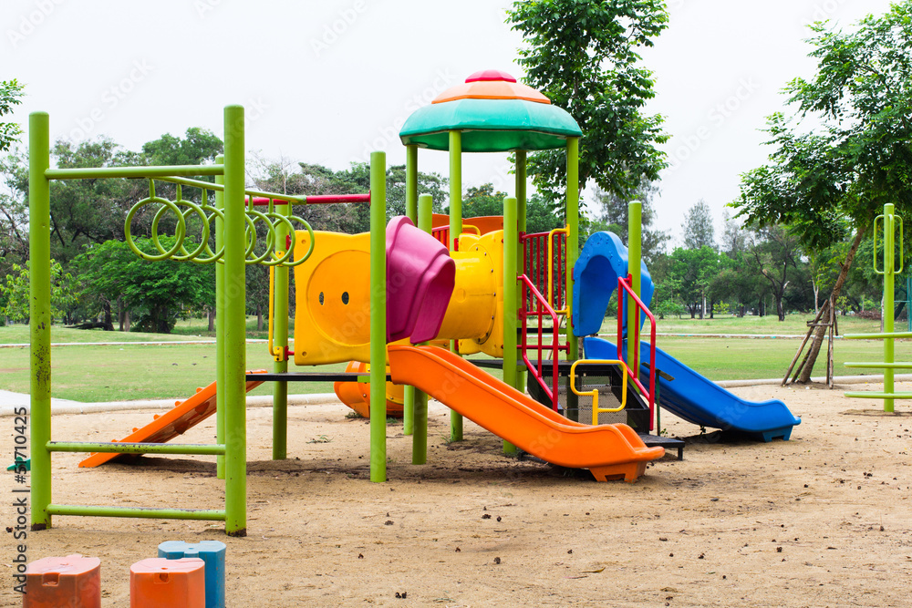 Children playground in park Children playground in park