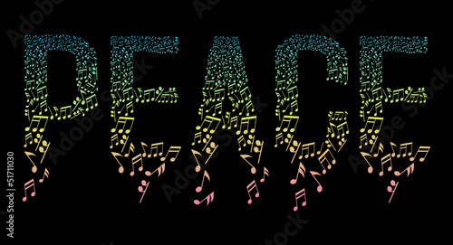 peace musical note sign