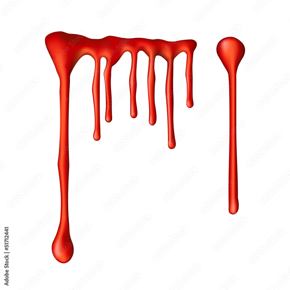 Red blood drops isolated in white background. Vector eps10 Red blood drops isolated in white background. Vector eps10