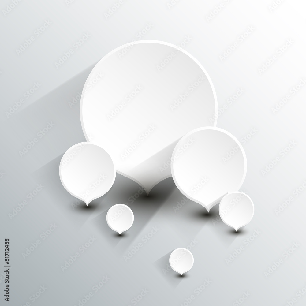 3D design speech bubbles in white background 3D design speech bubbles in white background