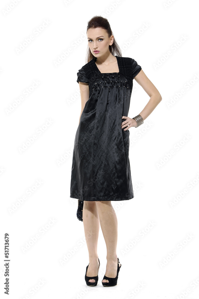 a beautiful adult sensuality woman in black dress posing a beautiful adult sensuality woman in black dress posing