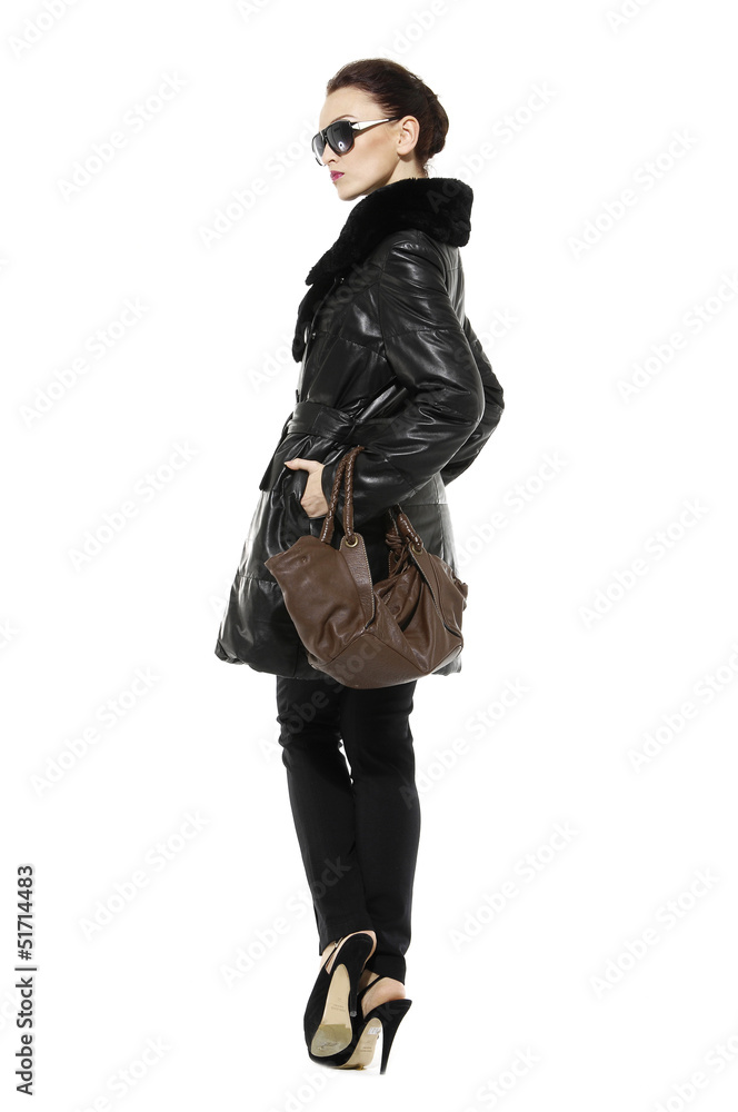 Full-frame fashion woman portrait wearing sunglasses Full-frame fashion woman portrait wearing sunglasses