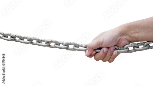 hand holding chain