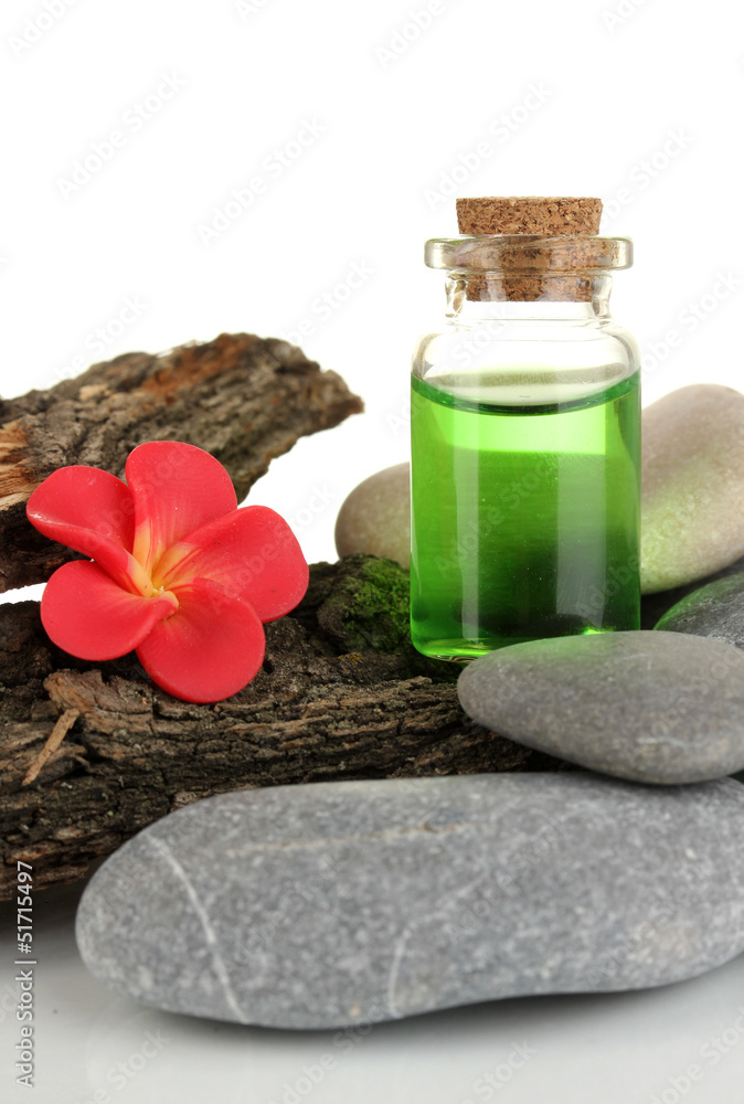 Bottle with basics oil isolated on white Bottle with basics oil isolated on white