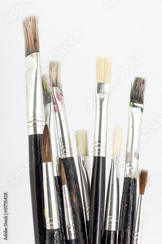 many paint brushes