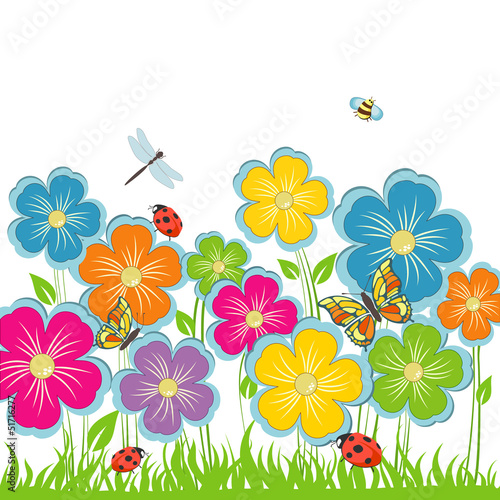 Summer background Flower glade