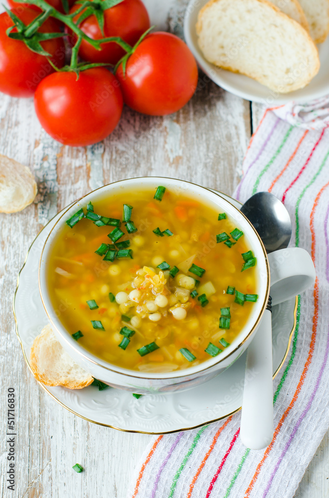 Lentil soup with pasta Lentil soup with pasta