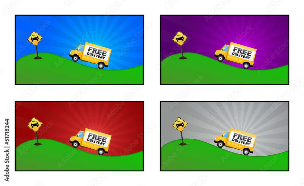 Naklejka premium Spedizione gratuita della merce