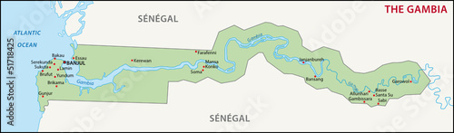 The Gambia map