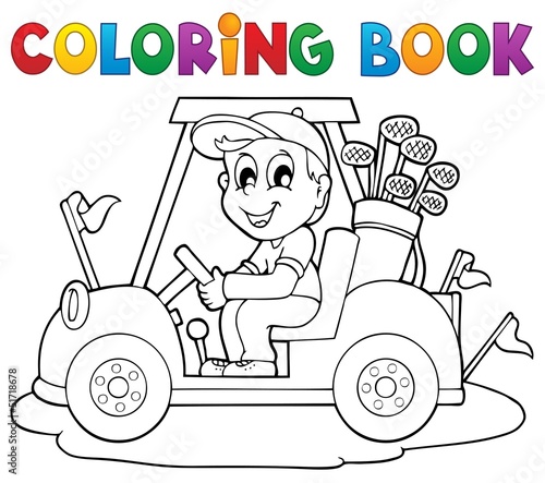 Coloring book outdoor sport theme 2 photo