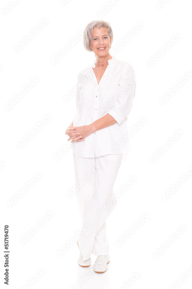 Standing senior woman Standing senior woman