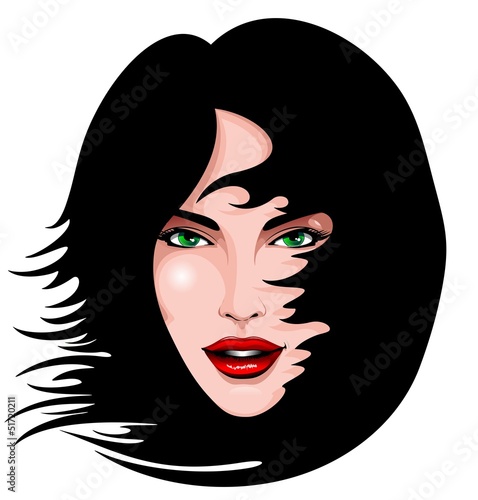 Green Eyes Beauty Portrait-Ritratto Bella Ragazza Occhi Verdi