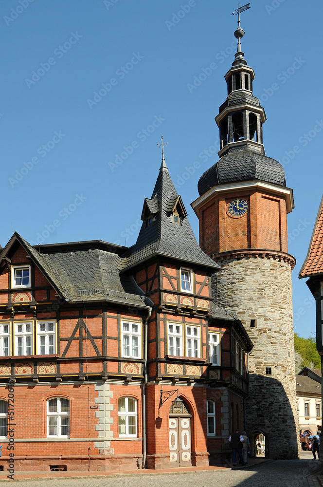 Fachwerkhäuser am Seigerturm in Stolberg