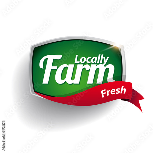 Farm food label, badge or seal