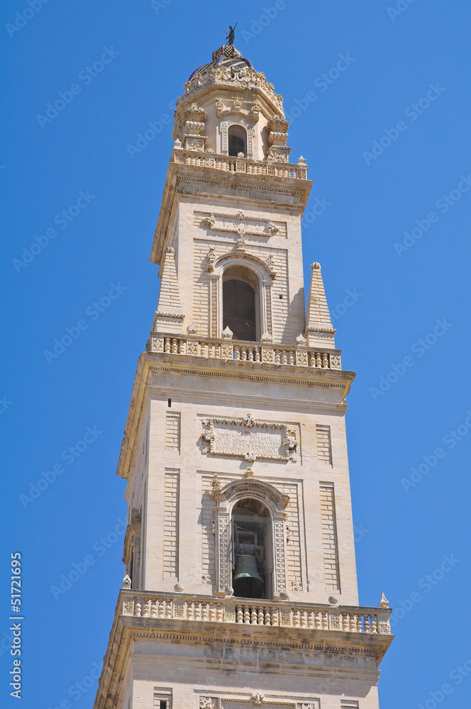 Belltower of Duomo Church. Lecce. Puglia. Italy.