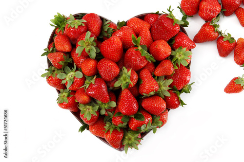 strawberries in a heart shape